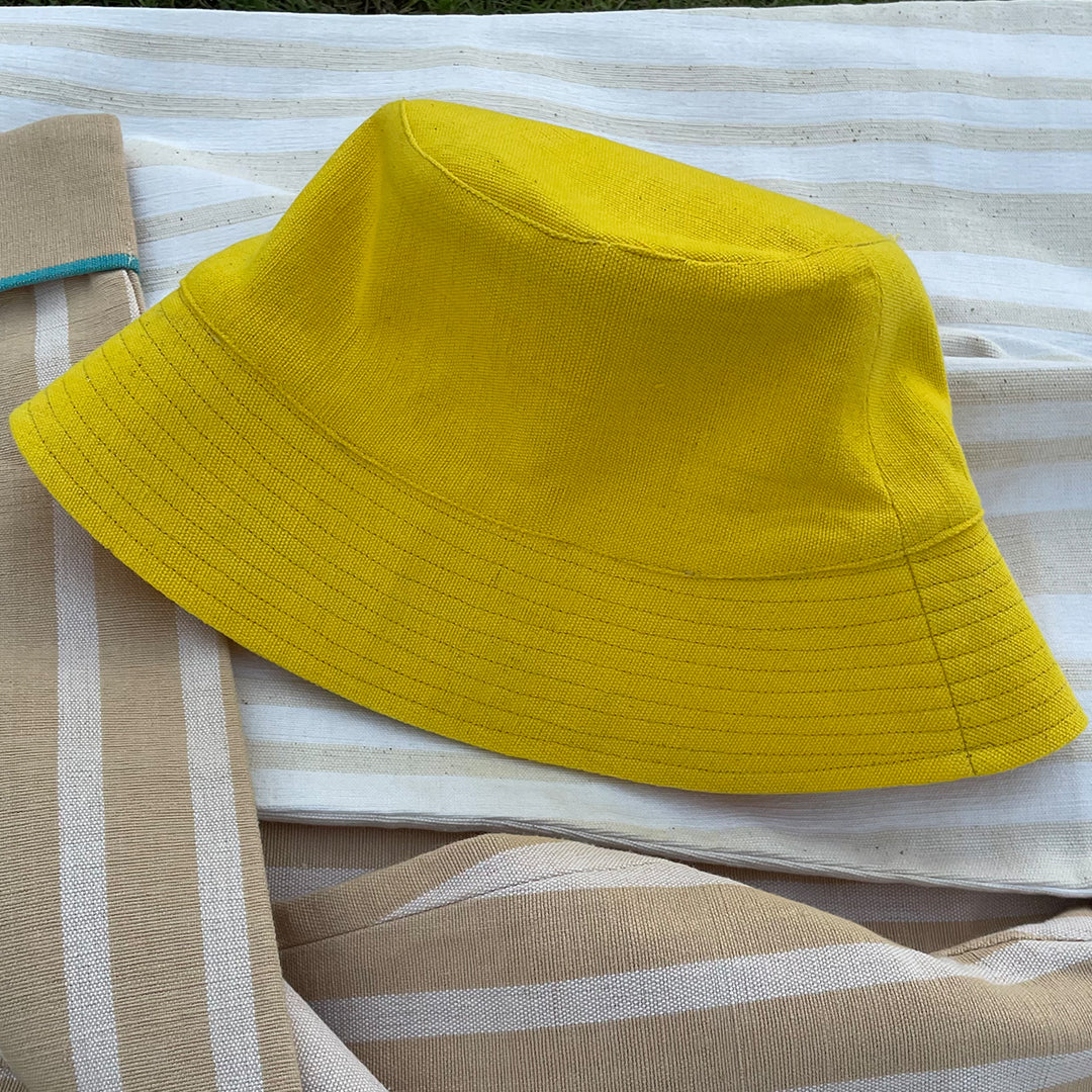 Sunny yellow bucket hat